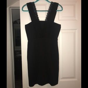 Lulu’s Black Bodycon partial Lace Dress